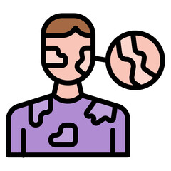 Vitiligo icon vector image. Can be used for Dermatology.