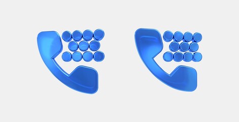 tty 3D icon on isolate white background