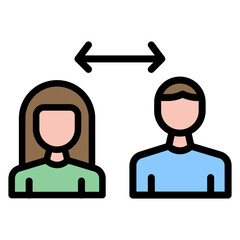 Social Distancing icon vector image. Can be used for Home Services.