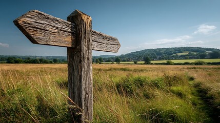 Weathered signpost directs way