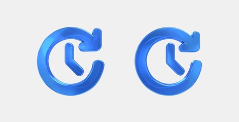 update 3D icon on isolate white background