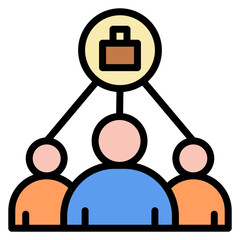 Executive Team icon vector image. Can be used for Human Resource.