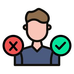 Decision Making icon vector image. Can be used for Product Management.