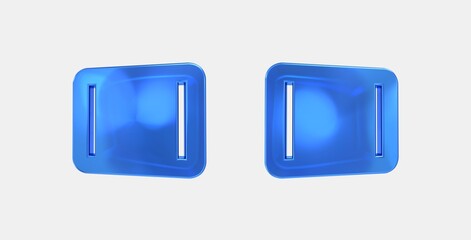 width full 3D icon on isolate white background