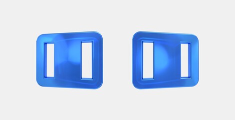 width normal 3D icon on isolate white background