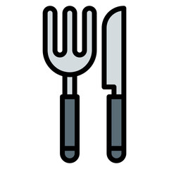 Cutlery icon vector image. Can be used for Nursing Home.