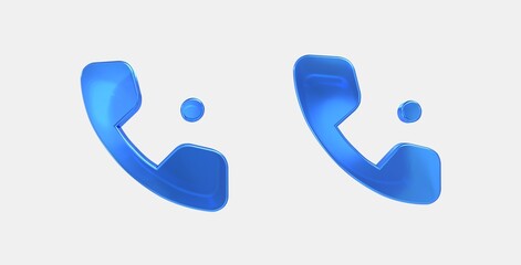 wifi calling bar 1 3D icon on isolate white background