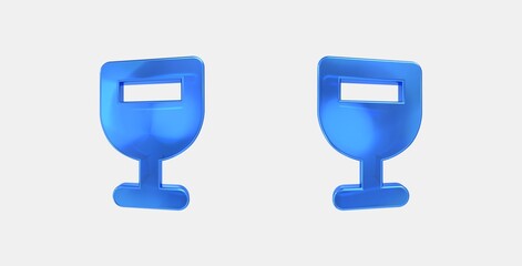 wine bar 3D icon on isolate white background