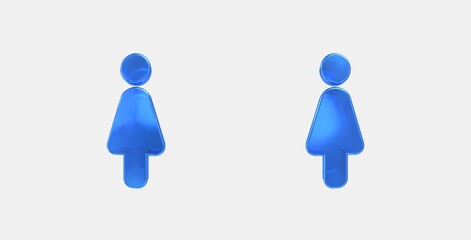 woman 3D icon on isolate white background