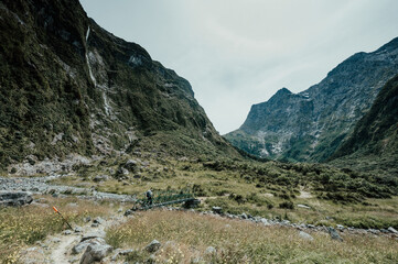 mountain landscape on the Milford Track, New Zealand