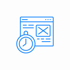Obraz premium browser timer icon sign vector