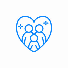 family heart icon sign vector