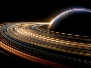 Earth with saturn like rings generated image