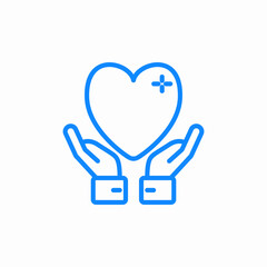 heart hands icon sign vector