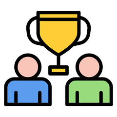 Collective Achievement icon vector image. Can be used for Teamwork.