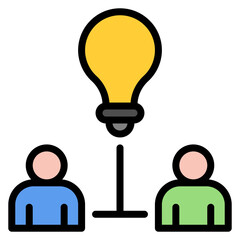 Collective Intelligence icon vector image. Can be used for Teamwork.