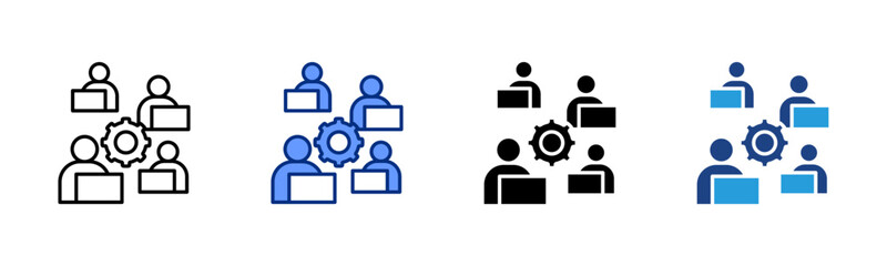 Remote Team icon sheet multiple style collection