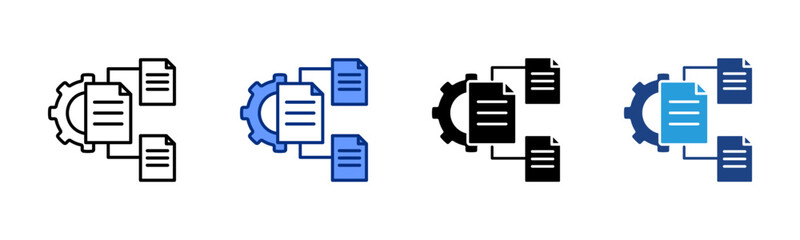Project Plan icon sheet multiple style collection