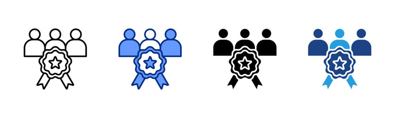 Post-Meeting Award icon sheet multiple style collection