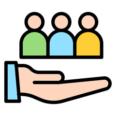 Service to Others icon vector image. Can be used for Charity.