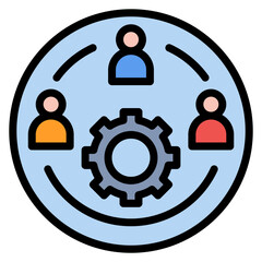 Stakeholder Engagement icon vector image. Can be used for Business Performance.