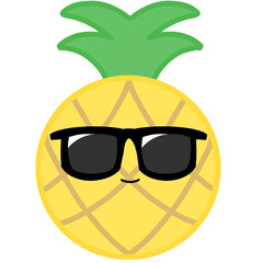 Pineapple with Sunglasses Emoticon