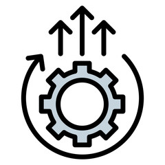 Output Rate icon vector image. Can be used for Mass Production.