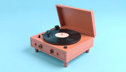 Fototapeta premium Retro School & Office Supplies – Pastel Isolated Vintage Elements on Light Blue Background 