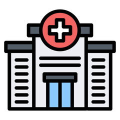 Obraz premium Hospital icon vector image. Can be used for Public Utilities.