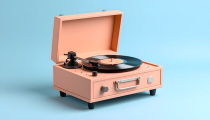 Retro School & Office Supplies &ndash; Pastel Isolated Vintage Elements on Light Blue Background
