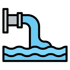 Sewage System icon vector image. Can be used for Public Utilities.