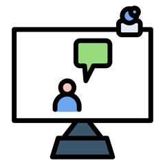 Online Training icon vector image. Can be used for Remote Working.