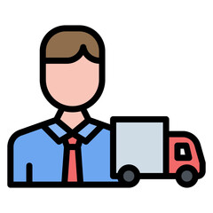 Customer Delivery icon vector image. Can be used for Order Fulfilment.