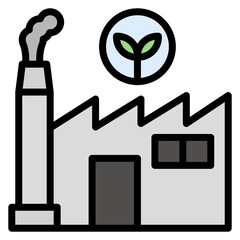 Manufacturing Plant icon vector image. Can be used for Manufacturing and Distribution.