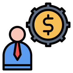 Procurement Process icon vector image. Can be used for Manufacturing and Distribution.