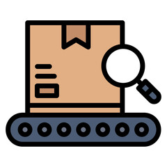 Fototapeta premium Product Inspection icon vector image. Can be used for Manufacturing and Distribution.