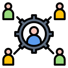 Supplier Relationship icon vector image. Can be used for Manufacturing and Distribution.