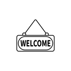 Icon a welcome, isolated against a clean background.
