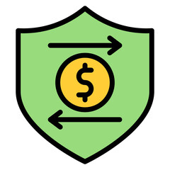 Secure Wire Transfer icon vector image. Can be used for Safe Payment.