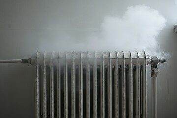 Electrical fault leads to smoking radiator and emergency in residential home, Electrical Fault Causes Radiator To Smoke Home Danger