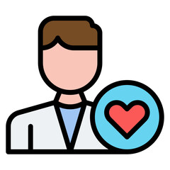 Cardiologist icon vector image. Can be used for Cardiology.