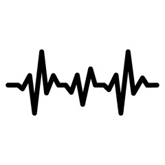 Pulse icon vector image. Can be used for Cardiology.