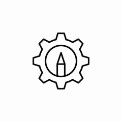 gear setting icon sign vector