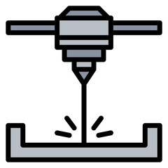 Powder Bed Fusion icon vector image. Can be used for Additive Maufacturing.