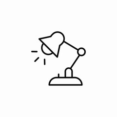 light ampoule table icon sign vector