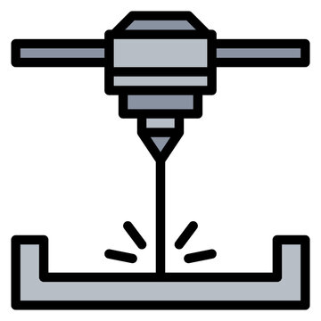 Powder Bed Fusion icon vector image. Can be used for Additive Maufacturing.