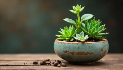 Rustic Earthy Ceramic Planter Perfect for Succulents, Herbs, or Small Indoor Plants; Adds Natural Charm to Home Decor, Gardens, and Gifts.