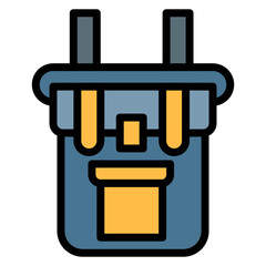 Climbing Backpack icon vector image. Can be used for Rock Climbing.