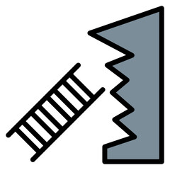 Climbing Rescue icon vector image. Can be used for Rock Climbing.