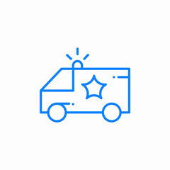 police van vehicle icon sign vector
